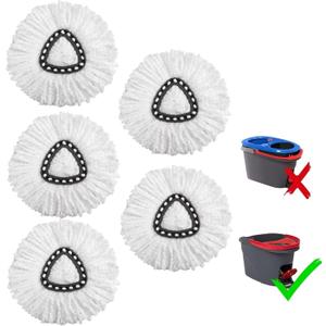 5-Pack Mop Replacement Heads for Ocedar Mop Replace Head EasyWrin Spin Mop Heads Replacements, Easy Cleaning Mop Head Replacement (5 Count (Pack of 1), White)