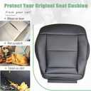 Priprilod Black Leather Driver Side Bottom Replacement Seat Cover Compatible with Mercedes Benz E350 E550 Cover 2010 2011 2012 2013 2014