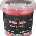 Moldable Cosplay Foam Clay Red Colors (300g)  High Density and Quality for Intricate Designs | Air Dries to Perfection for Cutting with a Knife or Rotary Tool, Sanding or Shaping
