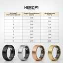 Herz P1 Smart Ring for Women & Men - (Size 10) 24/7 Health Metrics Fitness Ring, Tracks 20+ Biometrics, 6 Day Battery Life, Waterproof Stainless Steel, Free APP for iOS Android, No Subscription