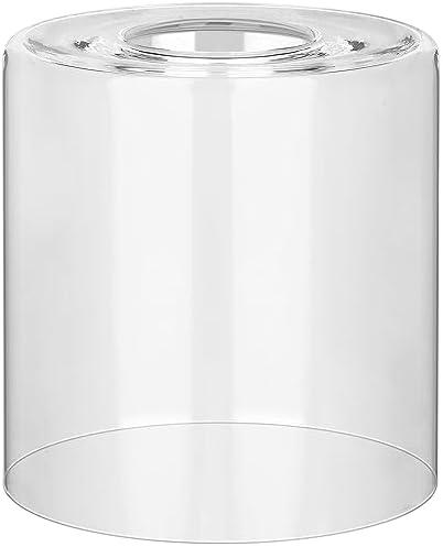 1 Pack Clear Glass Shade Cylinder, Glass Lamp Shade Replacement Shade for Pendant light, Floor lamp, Desk lamp, Wall Sconces and Bathroom Light Fixtures