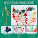 142Pcs Football Party Supplies Serves 12 People,Football Themed Party Favors with Whistles, Slap Bracelet, Tattoo Stickers, Silicone Bracelet, Keychains, Plastic Straws, Gift Bags