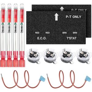 Dreyoo 4 Pcs RV Water Heater Thermal Cutoff with ECO Thermostat Assembly Kit, UL Listed Replacement Part Compatible with Atwood 91447 93866