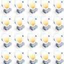 Ensenior 20 Pack 6 Inch LED Recessed Light, 5CCT Dimmable Canless Wafer | 2700K-5000K Selectable, 5%-100% Dimmable, 1200LM 12W 120V, IC & Damp Rated, ETL & FCC & UL Certified, 50000h Life Span