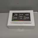 16 in 1 Air Quality Monitor Indoor 7" Large Display 9 AQI+7 Alerts, CO2 Monitor Air Quality Tester for CO2, TVOC, PM2.5 PM1.0 PM10, HCHO Temperature Humidity AQI & Time Air Quality Meter for Home