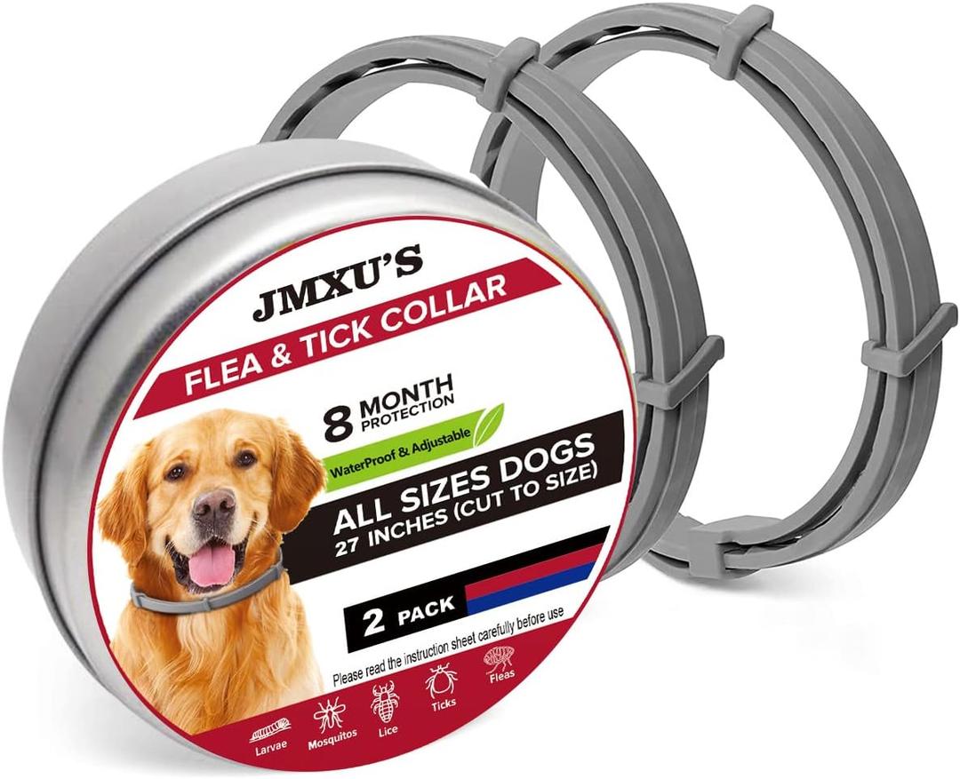 Flea and Tick Collar for Dogs, Flea and Tick Prevention for Dog, 27 Inch, 16 Month Protection, 2 Pack