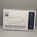 Elfcool Stone Bath Mat Diatomaceous Earth Shower Mat Non Slip Quick Dry Bath Stone Mat Super Absorbent Bathroom Floor Mat for Bathroom Kitchen Counter (Off White)