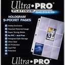 Ultra Pro 9 Pocket Pages Platinum Series - 100 Pages of Card Sleeves for Trading Card Binder and More, 2.5 x 3.5 Inch