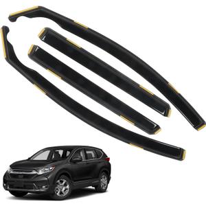 in-Channel Window Rain Guards for 2017-2022 Honda CRV(CR-V), Extra Durable Side Wind Deflectors, Vent Window Visors for Cars, Vent Deflector Shade Shield, 2017 2018 2019 2020 2021 2022