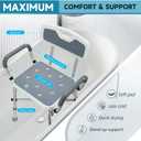 Shower Chair for Inside Shower, 600 lbs Heavy Duty Shower Chair for Elderly and Disabled, Height Adjustable Shower Chair with Arms and Back, Bath Chairs for Seniors, Adults, Handicap