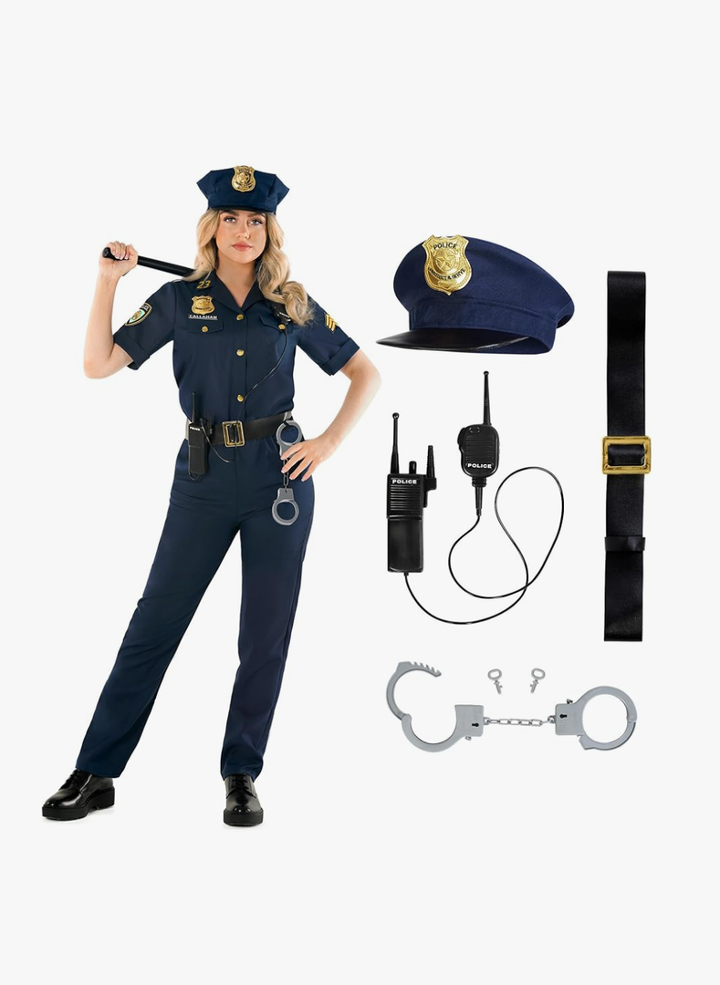 Morph Police Officer Costume - Adult Women's Cop Costume, L