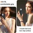 Soft Liquid Silicone Case for iPhone 12/12 Pro with Magnetic Invisible Stand, Military Grade Shockproof Protection, Anti-Scratch Microfiber Lining Covers for iPhone 12/12 Pro, Black