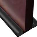 Under Door Draft Stopper, 0-38 inch Under Door Bottom Gap Filler Draft Noise Blocker,Adjustable Washable Under Door Sweep,Soundproof Door Seal Protector Guard for Cold Air,Wind,Light (2-Pack Black)