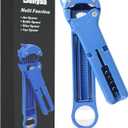 7 in 1 Jar Opener Bottle Opener for Seniors with Arthritis, Weak Hands, Multi Retractable Magnetic Can Opener, Original Kitchen Lid Opener Tool (Blue)