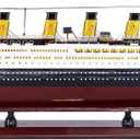 Titanic 24inch Wooden Ship Model Home Decor Pre-Built Cruise Ship Gift Nautical Sailboat Decor