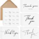 Azureal Thank You Cards with Envelopes 52-Pack, Minimalist Design 3.5x5 Inches Thank You Notes with Envelopes Set and Matching Stickers, Blank Cards for Wedding, Bridal, Baby Shower, Graduation, Business