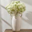 PORCER Ceramic Vase, 9.84 Inch Terracotta Vase with Handles, Boho Decor Decorative Vase, Rustic Vase for Home Decor, Farmhouse, Living Room, Table - Beige