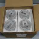 20oz Glass Tumblers with Lids and Straws, 4 Pack Vintage Ribbed Glass Tumblers for Iced Coffee, Smoothies, Thickened Wall Mason Jar Drinking Iced Coffee Cup