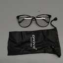 Gaoye Blue Light Blocking Glasses - Trending Round TR90 Frames, Metal Arms, UV400 Protection - Matching Soft Case (*1-light Black Frame/Transparent Lens)