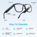 Bluetooth Smart Glasses,Blue Light Blocking Glasses for Men and Women ,Built-in Mic & Speakers,Smart Wireless Headphone Glasses for Office/Work Blue Light Filtering, Voice Control,Unisex