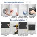 2 x Sanitary Napkin Disposal Receptacle with Hygiene Disposal Bags and Trash Bag,9.4x7.8x3.5 inches Stainless Steel Wall Mounted Feminine Hygiene Disposal Trash Can Bin for Bathroom,Office (Black)