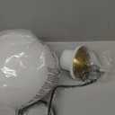 Globe Glass Pendant Light-Fixtures - Gold Mid Century Light Fixture with Milk Glass, Modern Ceiling Chandelier, Hanging Pendant Light for Kitchen, Bedroom, Living Room, Dinning Room, Hallway