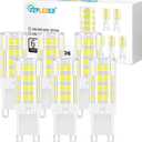 G9 LED Bulb Daylight 5W, 5000K Non-Dimmable, 40 Watt T4 G9 Halogen Equivalent, 120V No-Flicker, Chandelier Lighting 450LM