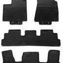 Car Floor Mats Custom Fit for Infiniti QX60 2022-2025(2nd Row Bucket Seats) Black Rubber Auto Liner Mats All Weather Protection Odorless