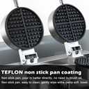110V 2600W Commercial Double Waffle Maker,Non-Stick Commercial Waffle Baker,Stainless Steel Belgian Waffle Iron for Restaurant Party Food Stall, Bakery Snack Bar Family