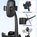 JOYTUTUS Cup Holder Phone Mount for Car, Long Gooseneck Adjustable Car Cell Phone Mount for iPhone, Samsung, Google and All 4.0-7.0 inches Smartphones (2 Pack)