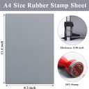 Tondiamo 3 Pcs Rubber Stamp Sheets for Laser Engraving Machine, A4 Rubber Stamp Sheets for Laser Cutter Soft to Make, 2.3 mm(Red, Dark Gray, Light Gray)