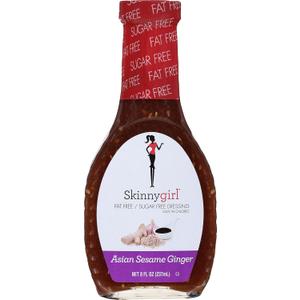 Skinnygirl Sugar Free Gluten Free Salad Dressing, Asian Sesame Ginger, 8 Ounce (8 Fl Oz (Pack of 1)), BBD Oct 09, 2027