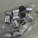 Uxcell 12pcs Aluminized Plastic Disc Top Caps, 24/410 Replacement Press Caps for Squeeze and Refillable Bottles, Durable Dispensing Lids, Silver Black