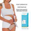 Post-Surgery and Postpartum Band – Elastic and Tear-Resistant Abdominal Postpartum Belly Band, Shapewear Back Brace for Back, useful for Post-Pregnancy and Back Support, White, Size L