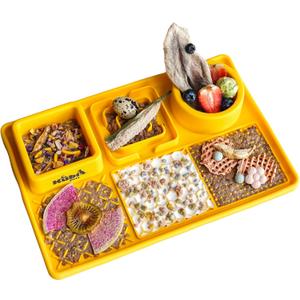 Snack Board Slow Feeder for Dogs Large Enrichment Feeding Board with Mini Bowls & Flat Sections, Perfect for Treats & Meals | Kubi Pets