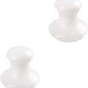 Uonlytech Spa Energy Round Jade Massage Mushroom Head Massager for Trigger Point Therapy Handheld Muscle Scraper Tool to Improve Circulation and Body Compact 3.1 Inch Size