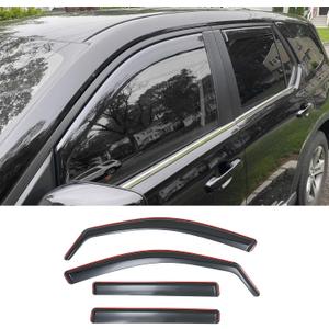 Visor Rain Guards Compatible with 2023-2025 2026 Honda Pilot Front and Rear in-Channel Window Visors Wind Deflectors Weather Shield for 2024 Pilot 4PCS Accessories