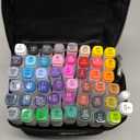 48 Colors Alcohol Markers Set: Dual Tip Art Marker for Adult Coloring Books Professional Permanent Blending Chisel&Fine Marker Pens Artist Sets for Drawing Painting Sketching Illustration Kids Gifts