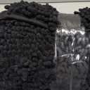 Smiry Bathroom Rugs Sets 2 Piece, Soft Absorbent Chenille Machine Washable Non Slip Shaggy Bath Rug Set for Tub, Shower, and Floor (47x17+24x16, Black)