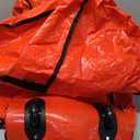 HOMEST Christmas Tree Storage Bag, Fits for 7.5 ft Xmas Artificials, Zippered Box with Reinforced Carrying Handles and Wheels, Red (Container Only)
