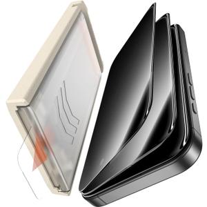 Privacy Screen Protector 3 Pack for iphone 16 Pro, Degradable Dust Free Cabin Easy Installation, Designed for iphone, Auto Positioning, Privacy Protection, 9H+ Hardness