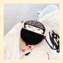 2 x Cute Case Cover Compatible with AirPods 3rd with Carabiner Keychain Hook,Funny Unique 3D Soft Silicone Shockproof Protective Skin Case Cover for Airpod 3rd Case-Biscuits (Black)