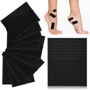 Boyiee 35 Sheets Moleskin Tape Adhesive Pads Shoe Moleskin Padding Blister Prevention Tape for Boots Hiking Reduce Friction Pain(Lint,Black)