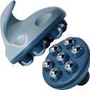 WMM Hand Held Massager, Full Body Massage Tool with Roller Ball Massager Manual 360-degree-roller for Muscle Back Neck Joint Foot Shoulder Leg Pain Relief with Portable Design (Blue)