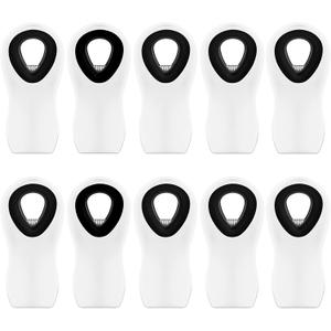 10 Pack Magnetic Chip Clips, Bag Clips, Food Clip, Plastic White Snack Clip with Magnet for Refrigerator