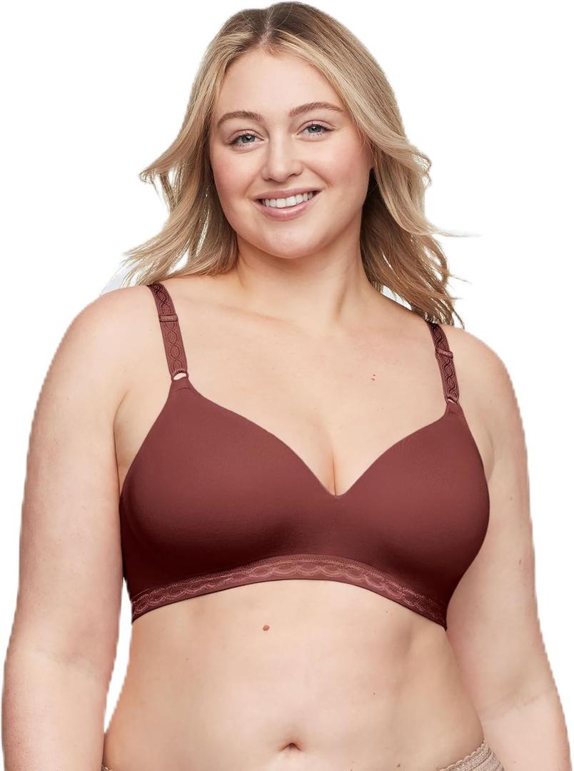 Warner's Womens Simply Perfect Super Soft Wireless Lightly Lined Comfort Bra Rm1691t (40B, Pinot Noir)