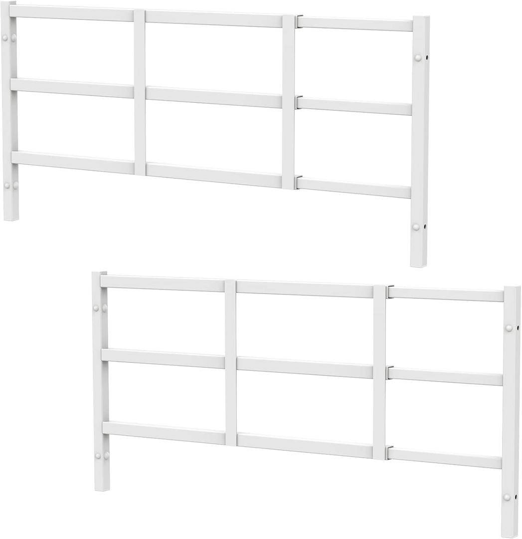Fixed Window Safety Guard 14x 38 *2 Pack Adjustable Width Prevents Accidental Falls, Non-Egress, Tamper Resistant Screws Included, White