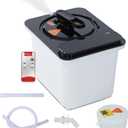 4L Sauna Steamer Machine, Portable Sauna Pot, Stainless Steel Steam Generator for Saunas Home Spa Fumigation Steam Machine for Detox with Remote Control Anti-riot Device (110V, US Plug, White)