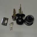 BESTTEN Keyed Entry Door Knob, Heavy Duty Entrance Door Lock, Standard Ball, All Metal, Matte Black