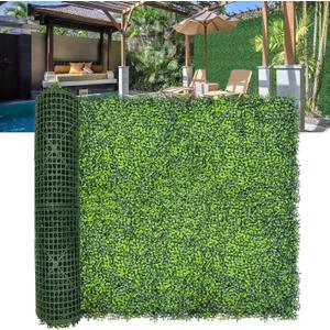 Artificial Boxwood Roll Panels,140"x 40"(39.2 SQFT) UV-Anti Faux Ivy Leaves Grass Wall for Patio Balcony Privacy, Garden, Backyard Greenery Wall Backdrop and Fence Decor